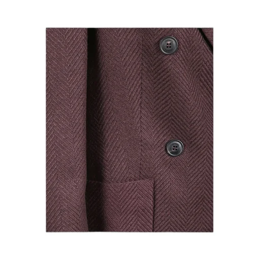 Double-Breasted Long Sleeve Suit Jacket