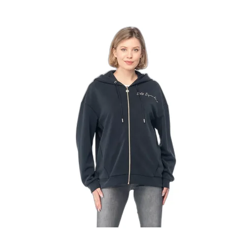Logo Hooded Zipper Sweatshirt