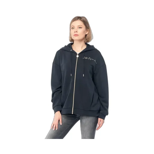 Logo Hooded Zipper Sweatshirt