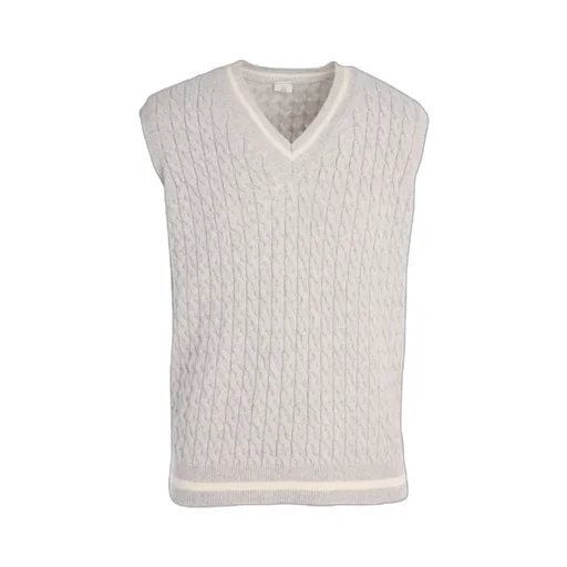 Cable-Knit V-Neck Sweater Vest