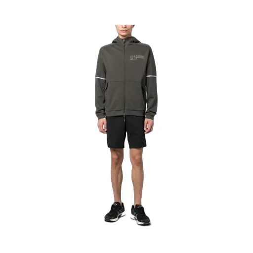 Logo Print Zip-Up Hoodie