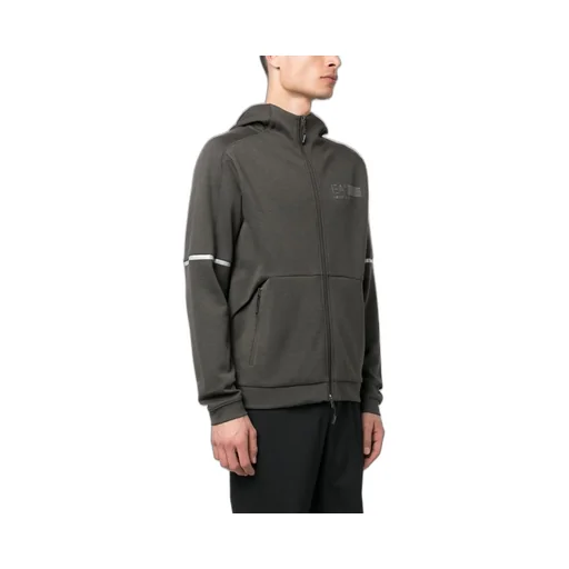 Logo Print Zip-Up Hoodie