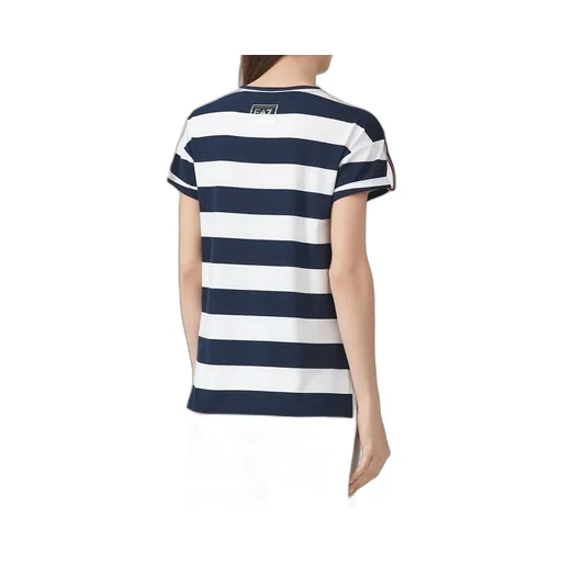 Round Collar Striped T-Shirt