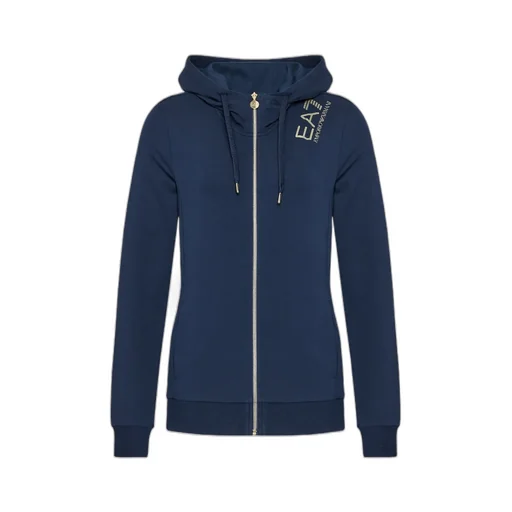 Logo Print Hooded Casual Coat