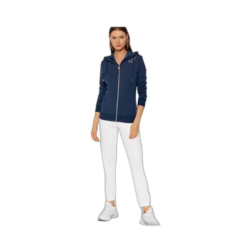 Logo Print Hooded Casual Coat