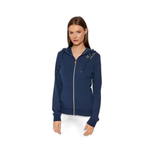 Logo Print Hooded Casual Coat