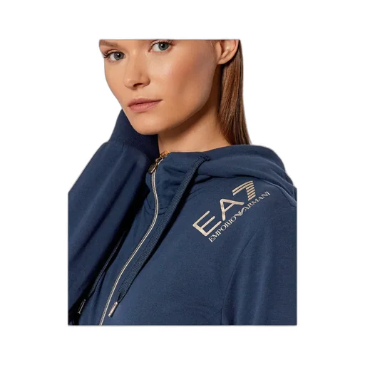 Logo Print Hooded Casual Coat