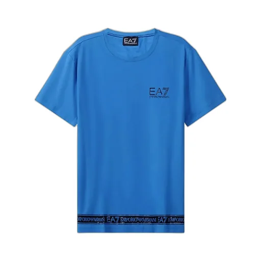 Logo Pattern Round Collar T-Shirt