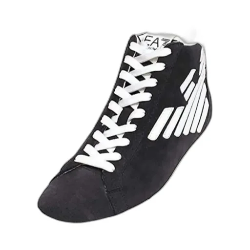 Navy Blue Badge Lace Up Casual Sneakers