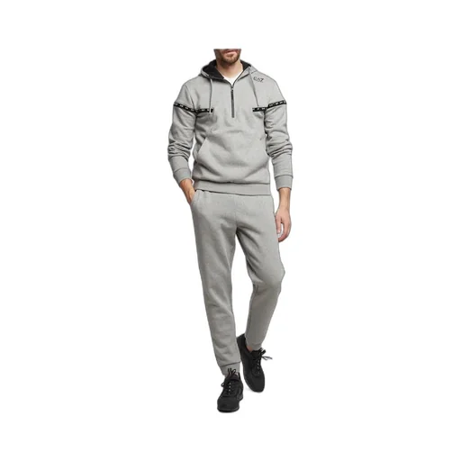 Semi-Zipper Design Logo Hooded Sweater