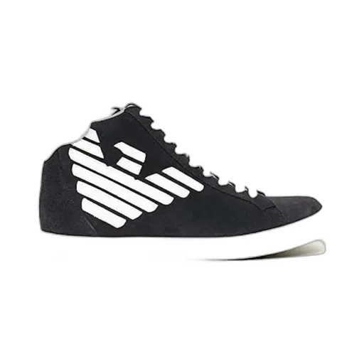 Navy Blue Badge Lace Up Casual Sneakers