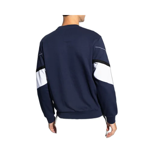 Logo-Print Striped-Detail Sweatshirt
