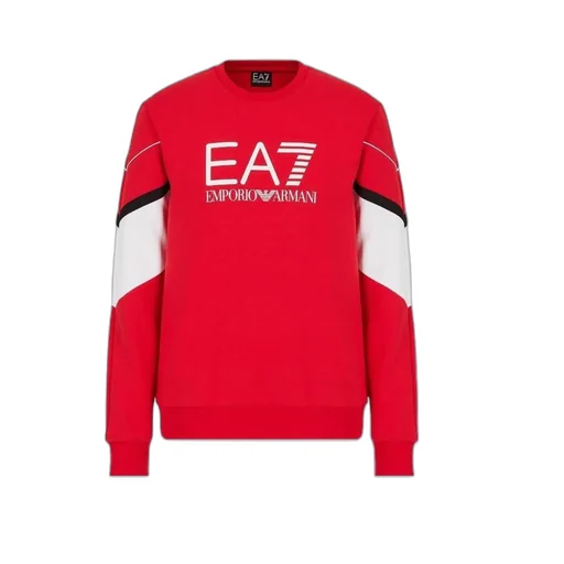 Logo-Print Striped-Detail Sweatshirt