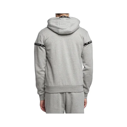 Semi-Zipper Design Logo Hooded Sweater