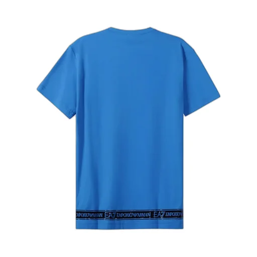 Logo Pattern Round Collar T-Shirt