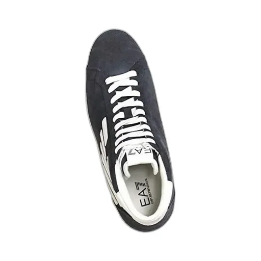 Navy Blue Badge Lace Up Casual Sneakers