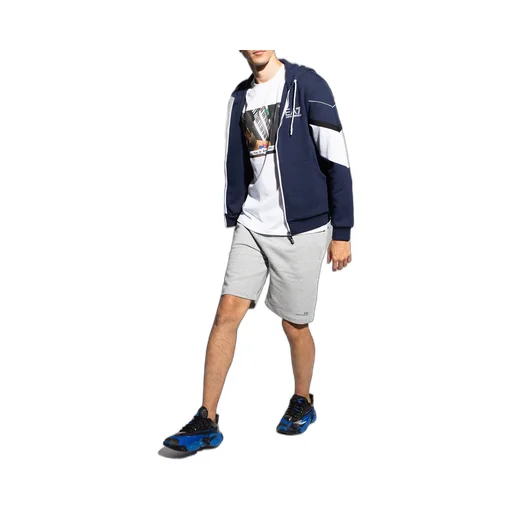 Zip-Front Logo-Print Hoodie