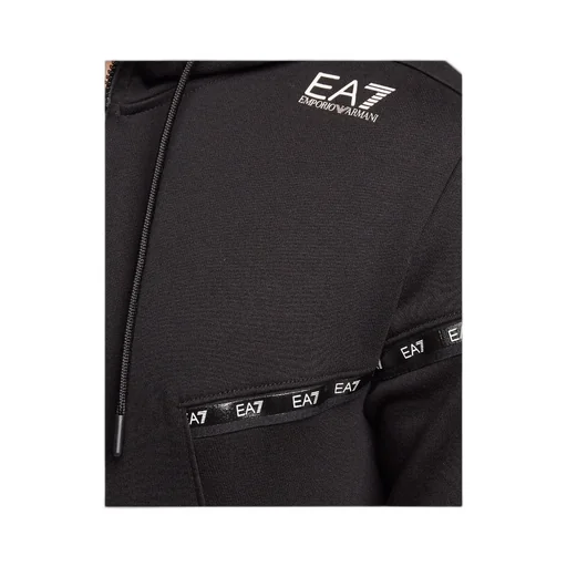 Semi-Zipper Design Logo Hooded Sweater