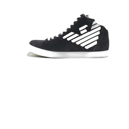 Navy Blue Badge Lace Up Casual Sneakers