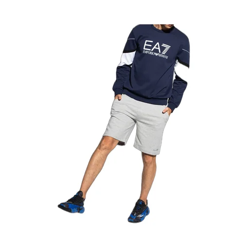 Logo-Print Striped-Detail Sweatshirt