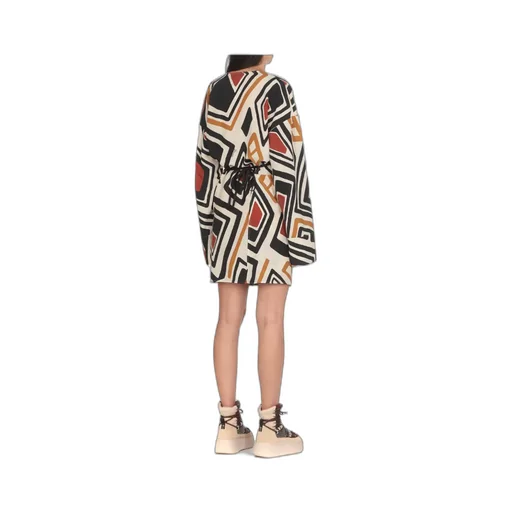 Geometric Printed Mini Wrap Dress