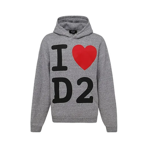 Graphic-Printed Long-Sleeved Hoodie