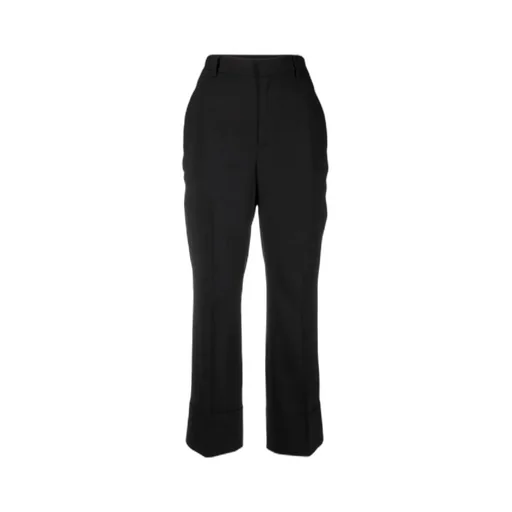 Cropped Flare Trousers