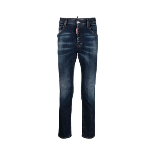 Mid-Rise Distressed Skinny-Fit Jeans