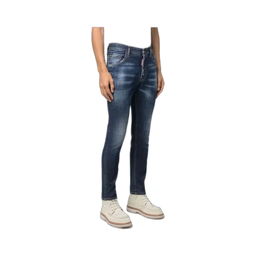 Mid-Rise Distressed Skinny-Fit Jeans