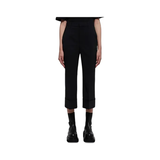 Cropped Flare Trousers