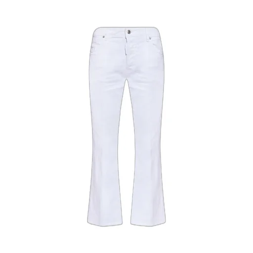 Bootcut High-Waist Cropped Trousers