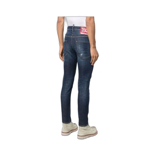 Mid-Rise Distressed Skinny-Fit Jeans