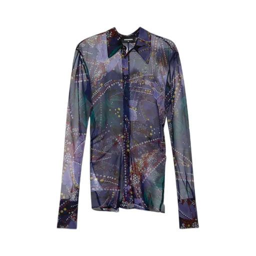 Floral Printed Semi-Sheer Buttoned Shirt