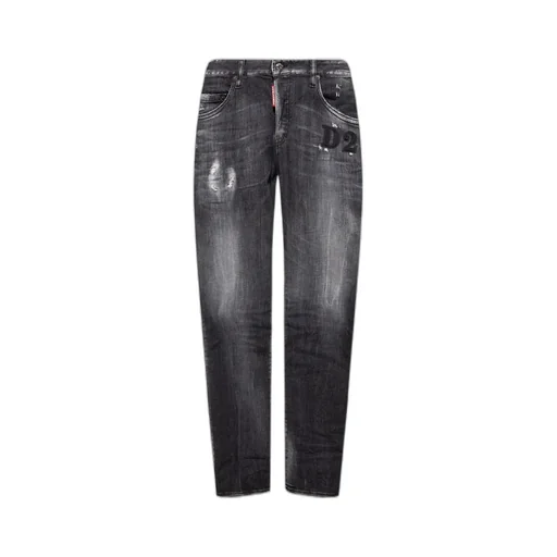 Distressed Faded Skinny-Fit Jeans
