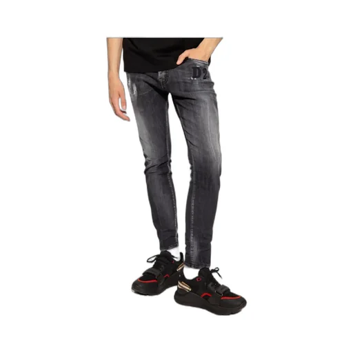 Distressed Faded Skinny-Fit Jeans