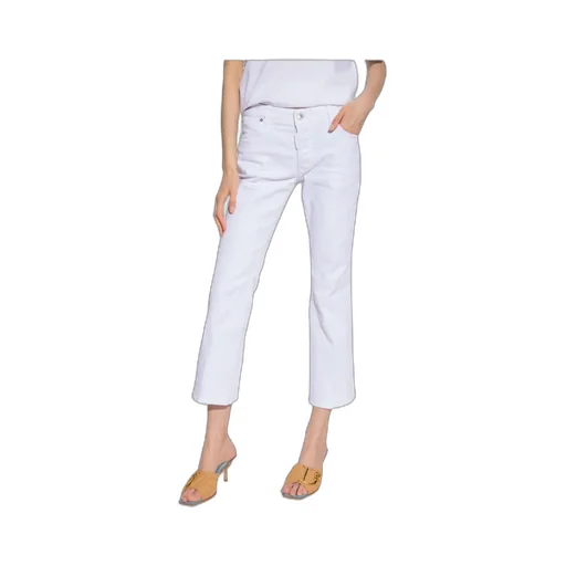 Bootcut High-Waist Cropped Trousers