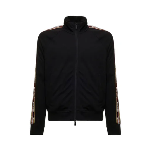Embroidered-Logo Zip-Up Sweatshirt