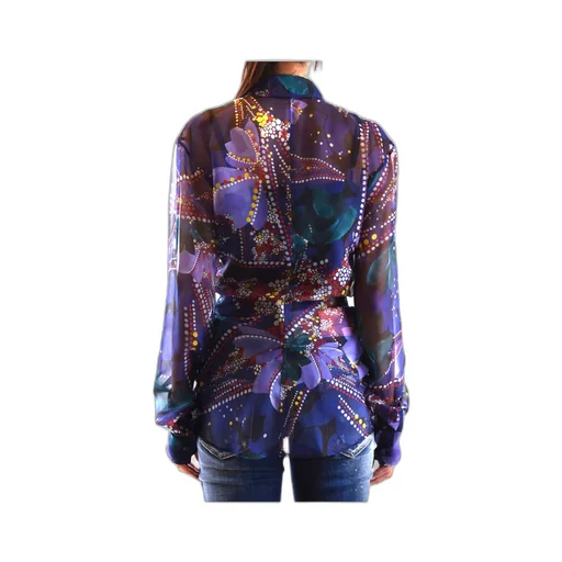 Floral Printed Semi-Sheer Buttoned Shirt