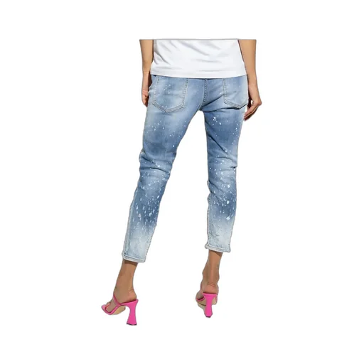 Low-Rise Distressed Skinny Jeans