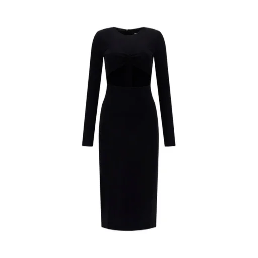 Cut-Out Round Neck Dress
