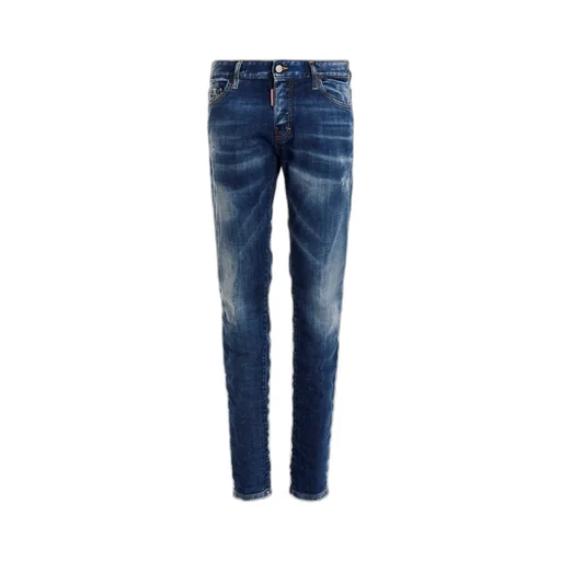 Logo Patch Distressed Skinny Jeans