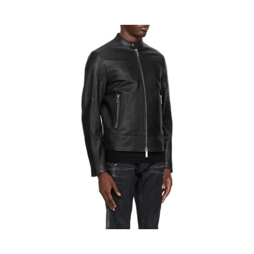 Two-Way Zip Fastened Biker Jacket