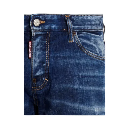 Logo Patch Distressed Skinny Jeans