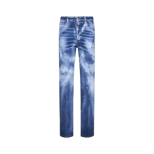 High-Waisted Distressed Jeans