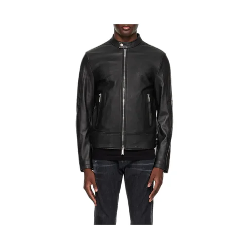 Two-Way Zip Fastened Biker Jacket