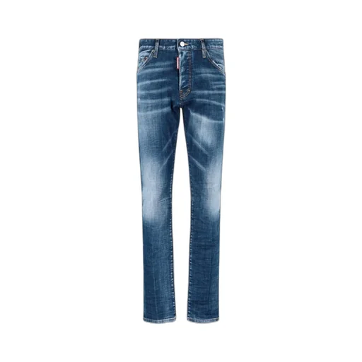 Distressed Straight-Leg Jeans