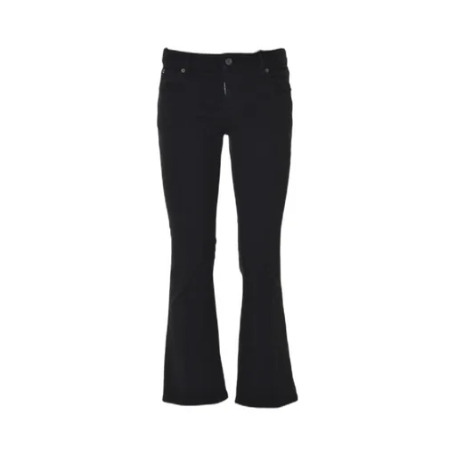 Logo Patch Bootcut Cropped Trousers