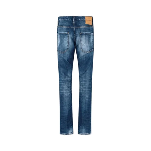 Distressed Straight-Leg Jeans