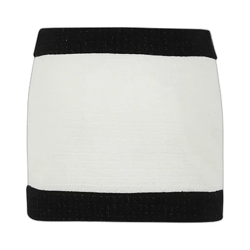 Two-Tone Tweed Miniskirt