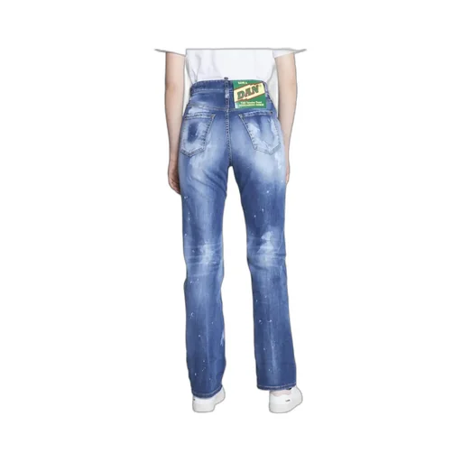 High-Waisted Distressed Jeans